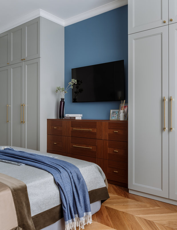 Фотография: Спальня в стиле Классический, Современный, Квартира, Проект недели, 2 комнаты, 40-60 метров, Тула, Ирина Виневская – фото на INMYROOM