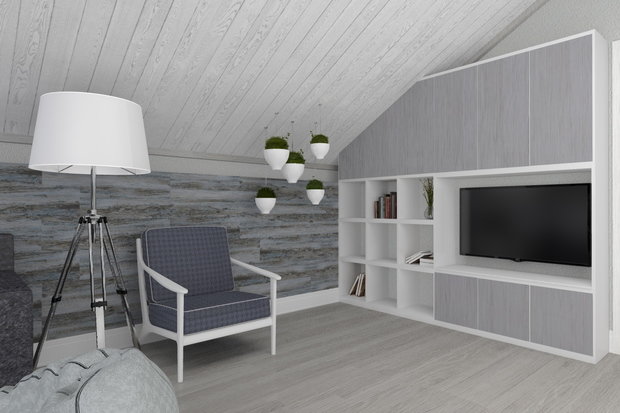 Фото из портфолио Комната отдыха на мансардном этаже – фотографии дизайна интерьеров на INMYROOM