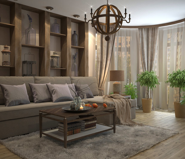 Фотография: Гостиная в стиле Прованс и Кантри – фото на INMYROOM