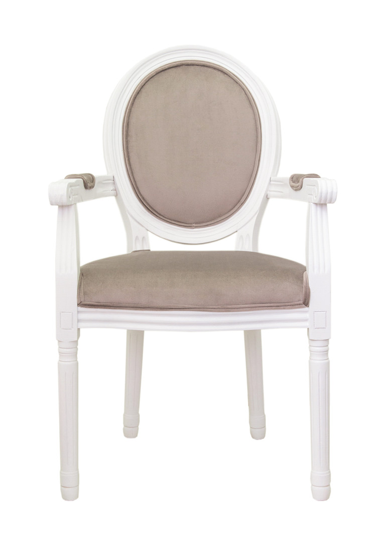 Стул Volker arm taupe с овальной спинкой