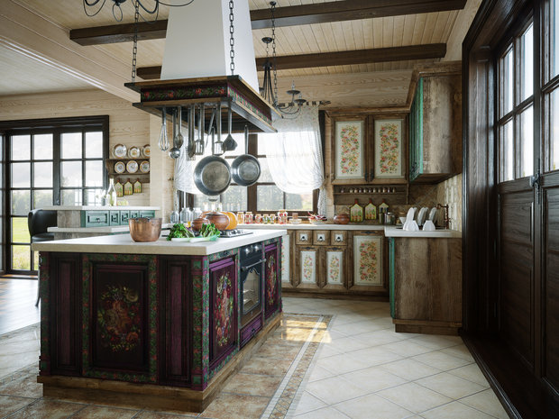 Фото из портфолио Кухня в загородном доме – фотографии дизайна интерьеров на INMYROOM