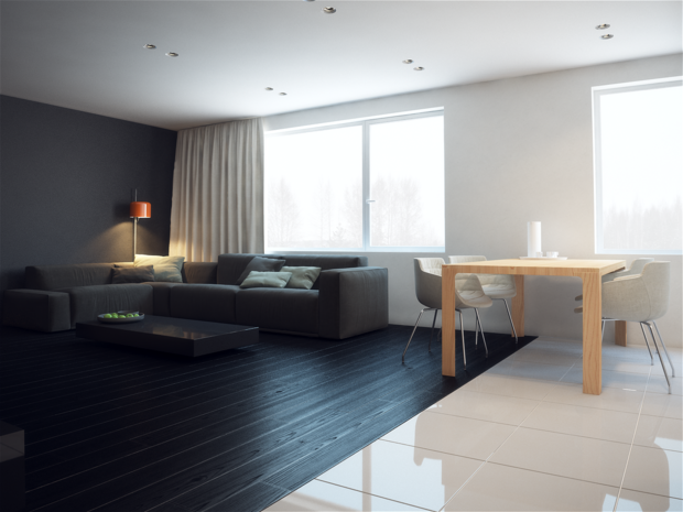 Фото из портфолио Чёрно-белая – фотографии дизайна интерьеров на INMYROOM