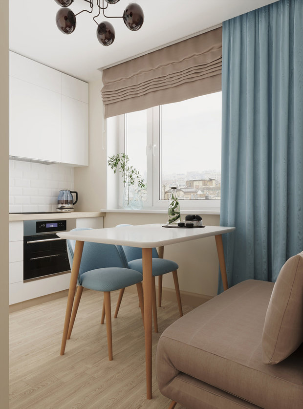 Фото из портфолио Проект однокомнатной квартиры – фотографии дизайна интерьеров на INMYROOM