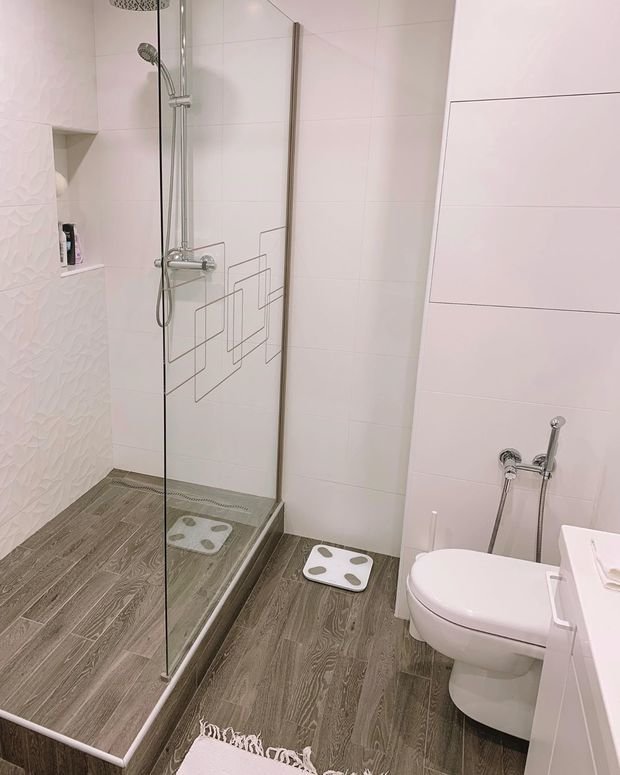 Фотография: Ванная в стиле Современный, Квартира, Проект недели, Панельный дом, 1 комната, 40-60 метров, Сбербанк, Некрасовка – фото на INMYROOM