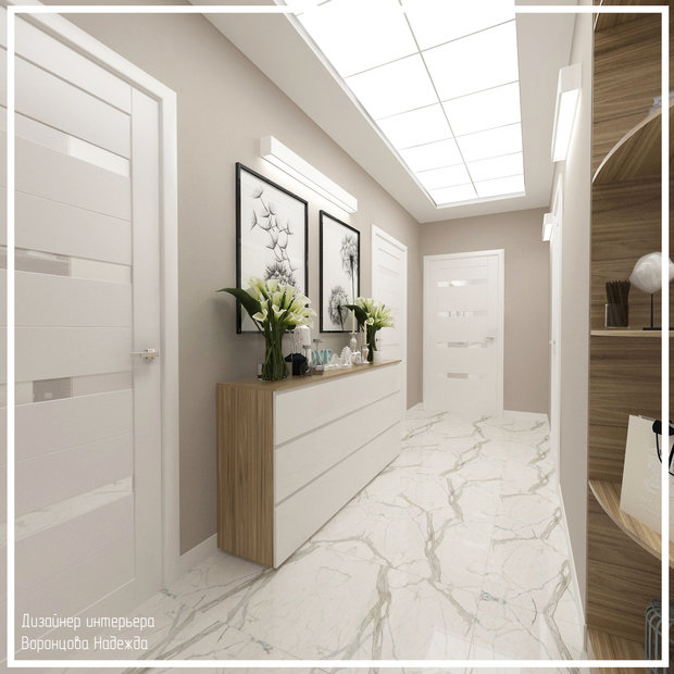 Фото из портфолио Светлая квартира 75 кв.м. – фотографии дизайна интерьеров на INMYROOM