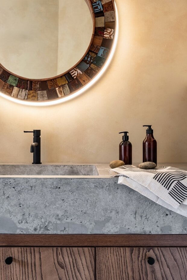 Фотография: Ванная в стиле Современный, Эклектика, Эко, Проект недели, Дом и дача, Кирпичный дом, Более 90 метров – фото на INMYROOM