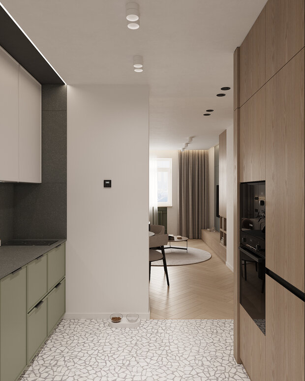 Фото из портфолио КВАРТИРА НА СУХАРЕВСКОЙ – фотографии дизайна интерьеров на INMYROOM