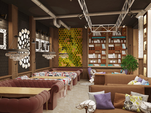 Фото из портфолио Lounge cafe – фотографии дизайна интерьеров на INMYROOM