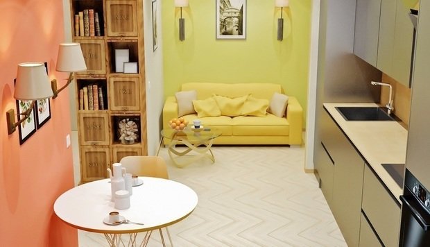 Фотография: Кухня и столовая в стиле Современный, Малогабаритная квартира, Дома и квартиры – фото на INMYROOM