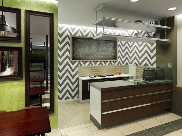 Фото из портфолио Дизайн-проект модной столовой (52 кв.м) – фотографии дизайна интерьеров на INMYROOM