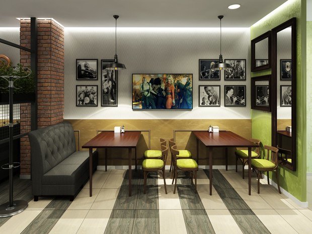Фото из портфолио Дизайн-проект модной столовой (52 кв.м) – фотографии дизайна интерьеров на INMYROOM