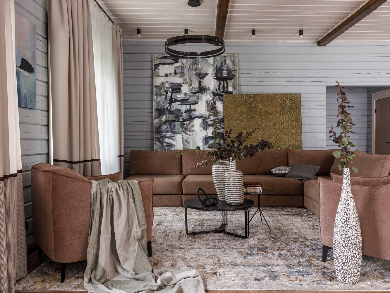 Фотография: Гостиная в стиле Современный, Дом, Проект дня, Дом и дача, 4 и больше, Более 90 метров, Уфа, Лариса Байракова – фото на INMYROOM