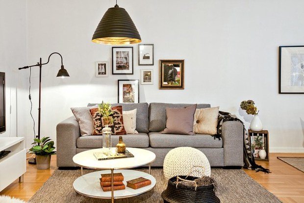 Фотография: Гостиная в стиле Скандинавский, Декор интерьера, Квартира, Аксессуары, Декор, Белый – фото на INMYROOM