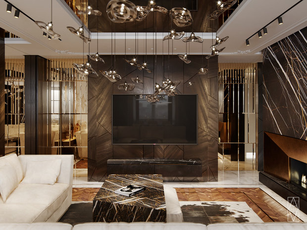 Фото из портфолио Люксовый интерьер квартиры в Москве 130м2 – фотографии дизайна интерьеров на INMYROOM