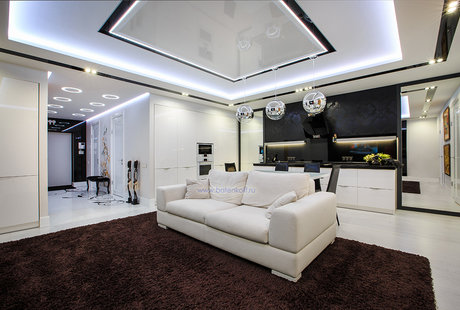 Фото после ремонта гостиной в ЖК Антарес от Батенькофф