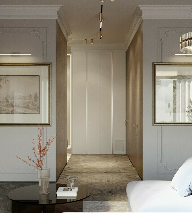 Фото из портфолио Квартира в стиле "Современная классика" 130 кв.м. – фотографии дизайна интерьеров на INMYROOM