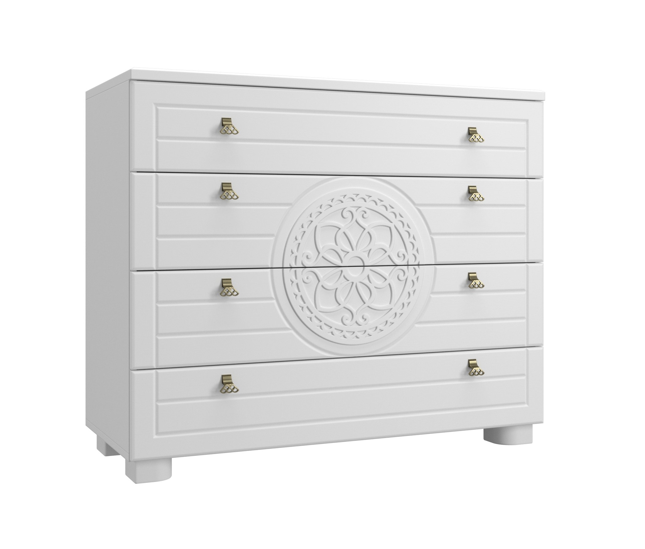 Комод Монблан L белого цвета