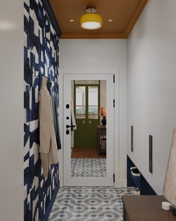 Фотография: Прихожая в стиле Современный, Эклектика, Квартира, Проект дня, Москва, 3 комнаты, 60-90 метров, Анастасия Струве – фото на INMYROOM