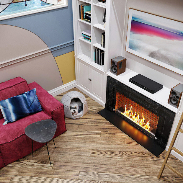 Фотография: Гостиная в стиле Эклектика, Квартира, Проект недели, Москва, Татьяна Безверхая, 4 и больше, Более 90 метров, TB Design – фото на INMYROOM