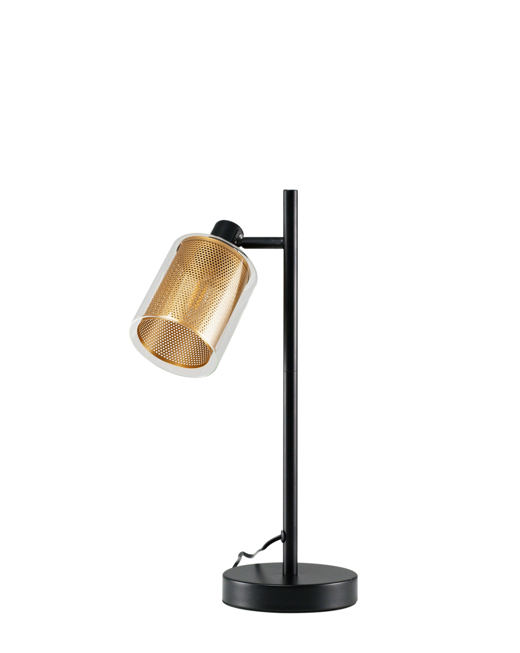 Настольная лампа Suspent золотисто-черного цвета