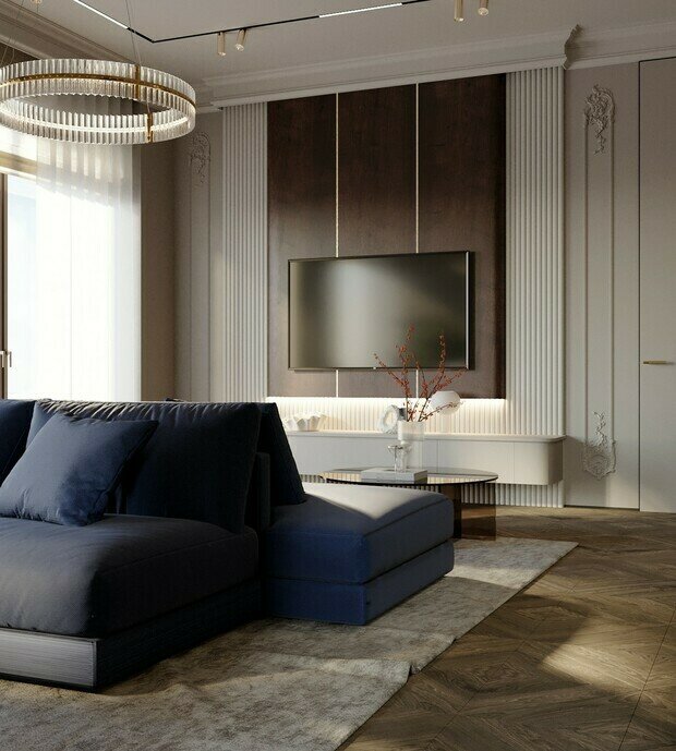 Фото из портфолио Квартира в стиле "Современная классика" 130 кв.м. – фотографии дизайна интерьеров на INMYROOM