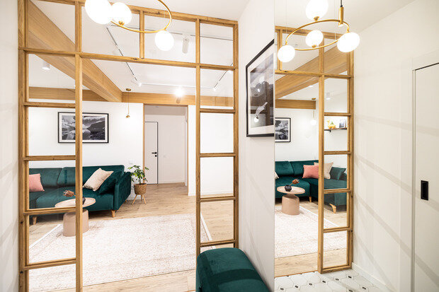 Фотография: Прихожая в стиле Современный, Квартира, Проект дня, Сочи, Блочный дом, 3 комнаты, 60-90 метров, Красная Поляна, современный с элементами минимализма и скандинавского стиля, Анна Терентьева – фото на INMYROOM