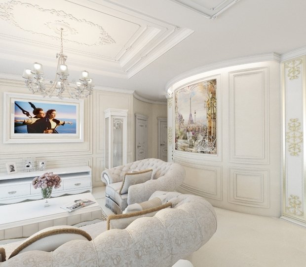 Фото из портфолио Квартира в классическом стиле в светлых тонах – фотографии дизайна интерьеров на INMYROOM