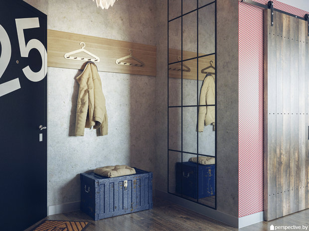 Фото из портфолио Холостяцкая квартира в ЖК «Рупасовский», г. Мытищи. Прихожая – фотографии дизайна интерьеров на INMYROOM