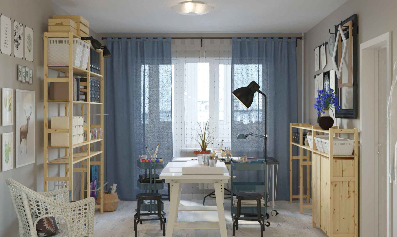 Фотография: Кабинет в стиле Скандинавский, Гид, ИКЕА, П-44 – фото на INMYROOM Фотография: Кабинет в стиле Скандинавский, Гид, ИКЕА, П-44 – фото на INMYROOM