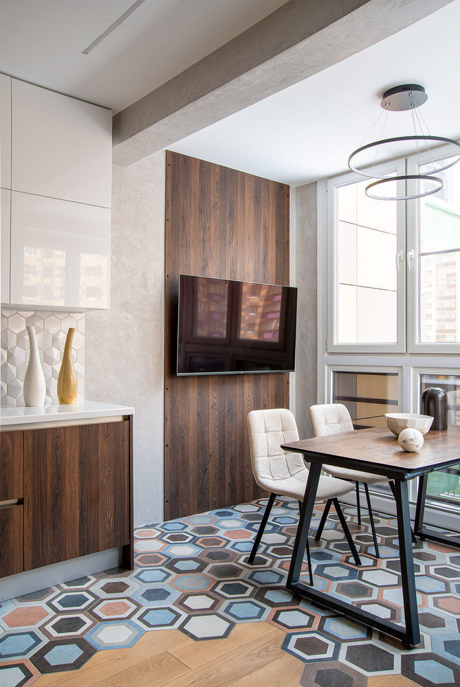 Фотография: Кухня и столовая в стиле Современный, Квартира, Проект недели, Одинцово, 2 комнаты, 60-90 метров, Виктория Иванова – фото на INMYROOM