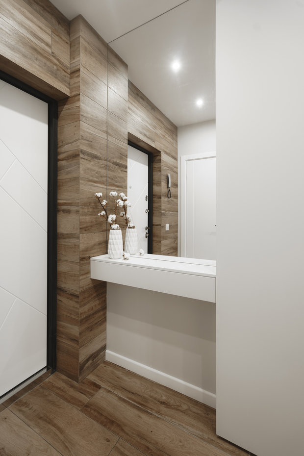 Фотография: Прихожая в стиле Минимализм, Современный, Квартира, Проект недели, Пенза, 3 комнаты, Более 90 метров, Юлия Власова – фото на INMYROOM