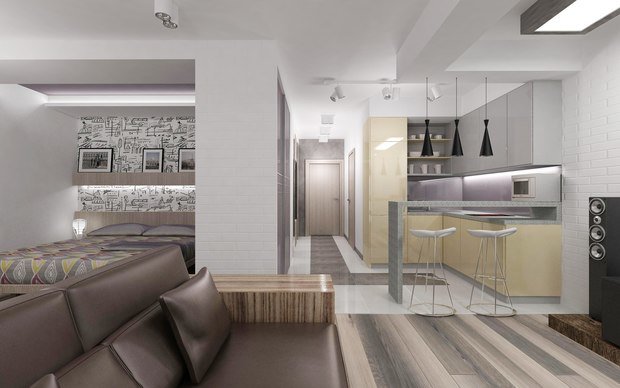 Фотография: Кухня и столовая в стиле Современный, Хай-тек, Квартира, Дома и квартиры, Проект недели – фото на INMYROOM