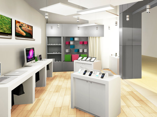Фото из портфолио магазин Apple в Минске – фотографии дизайна интерьеров на INMYROOM