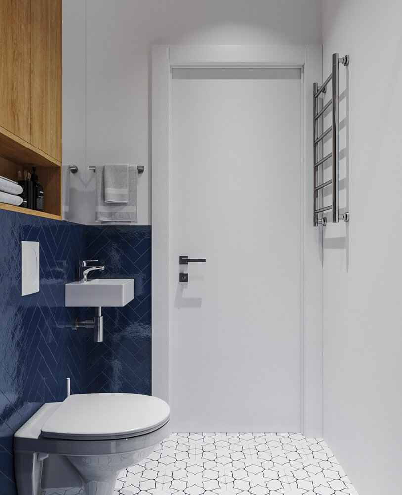 Фотография: Ванная в стиле Современный, Квартира, Проект недели, Пенза, 2 комнаты, 40-60 метров, 60-90 метров, Елена Рыдикова – фото на INMYROOM Фотография: Ванная в стиле Современный, Квартира, Проект недели, Пенза, 2 комнаты, 40-60 метров, 60-90 метров, Елена Рыдикова – фото на INMYROOM