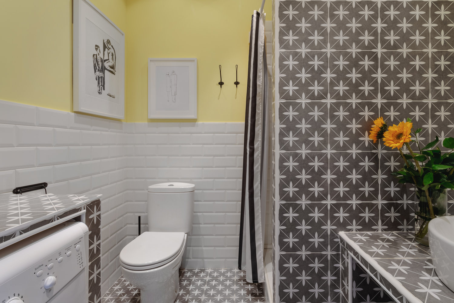 Фотография: Ванная в стиле Скандинавский, Современный, Малогабаритная квартира, Квартира, Студия, Проект недели, Москва, до 40 метров, Ирина Бебешина – фото на INMYROOM