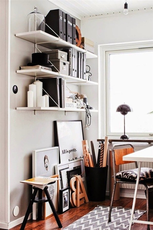 Фотография: Офис в стиле Скандинавский, Кабинет, Интерьер комнат – фото на INMYROOM