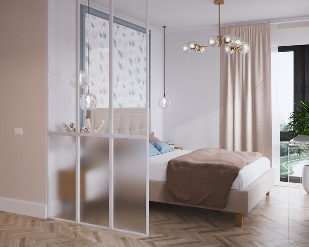 Фотография: Спальня в стиле Прованс и Кантри, Квартира, Проект недели, Москва, 2 комнаты, 60-90 метров, Студия NSQ, Света Константинова – фото на INMYROOM