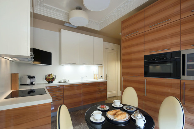 Фотография: Кухня и столовая в стиле Классический, Квартира, Проект недели, Москва, Ар-деко, Faber Group – фото на INMYROOM