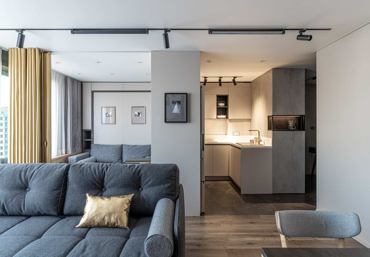 Фотография: Гостиная в стиле Современный, Кухня и столовая, Спальня, Лофт, Хай-тек, Квартира, Проект дня, Москва, до 40 метров, Игорь Куркин – фото на INMYROOM Фотография: Гостиная в стиле Современный, Кухня и столовая, Спальня, Лофт, Хай-тек, Квартира, Проект дня, Москва, до 40 метров, Игорь Куркин – фото на INMYROOM