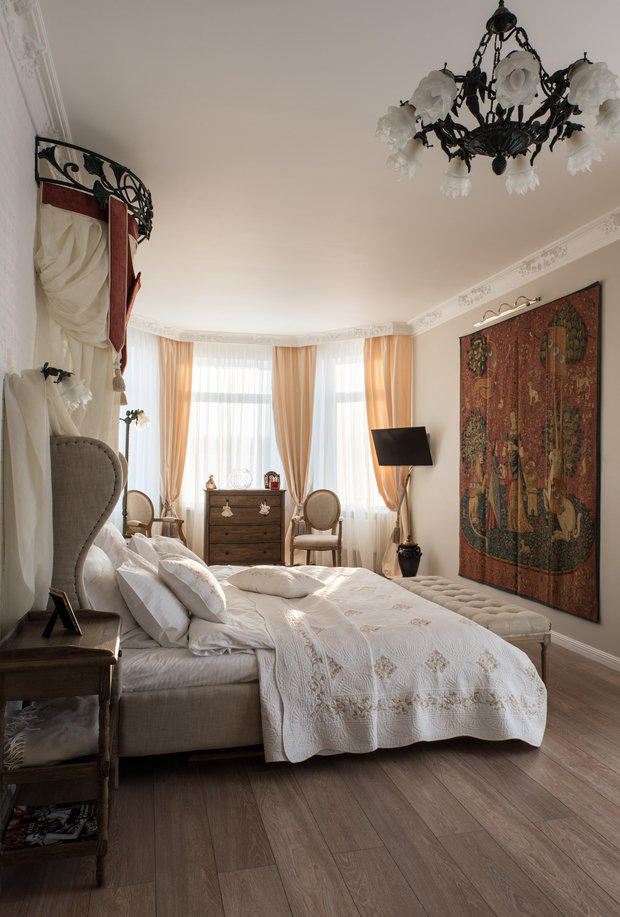 Фотография: Спальня в стиле Восточный, Классический, Дом, Проект недели, Дом и дача, Новая Москва, Юлия Соловьева, 4 и больше, Более 90 метров – фото на INMYROOM