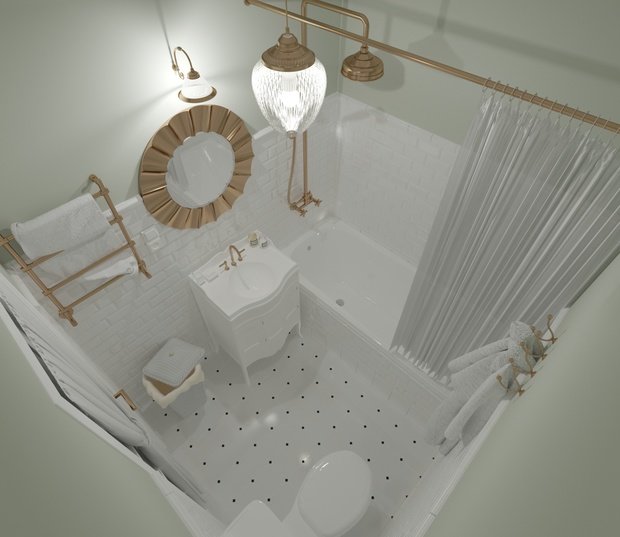 Фото из портфолио Проект квартиры на ВДНХ – фотографии дизайна интерьеров на INMYROOM
