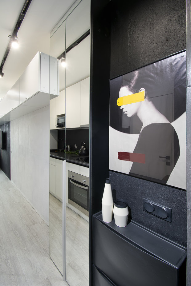 Фотография: Кухня и столовая в стиле Лофт, Современный, Квартира, Проект недели, 2 комнаты, до 40 метров, Иркутск – фото на INMYROOM