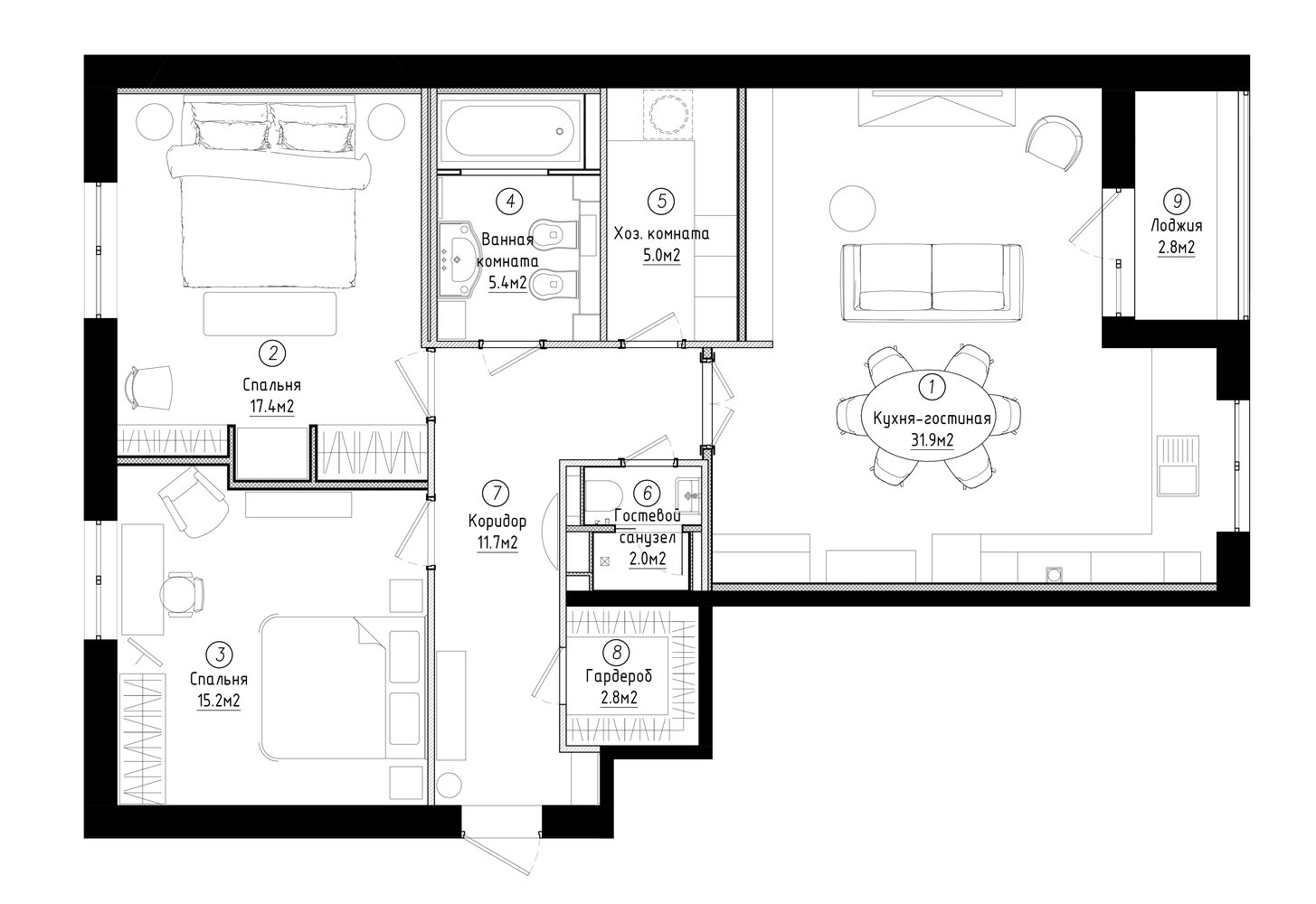 Фотография: Планировки в стиле , Современный, Квартира, Проект недели, Санкт-Петербург, 3 комнаты, 60-90 метров, Проектное бюро 7.4.2, Наталья Анищенко – фото на INMYROOM Фотография: Планировки в стиле , Современный, Квартира, Проект недели, Санкт-Петербург, 3 комнаты, 60-90 метров, Проектное бюро 7.4.2, Наталья Анищенко – фото на INMYROOM