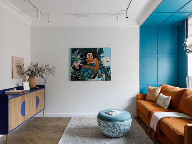 Фотография: Гостиная в стиле Классический, Современный, Эклектика, Квартира, Проект дня, Санкт-Петербург, 3 комнаты, Более 90 метров, Юлия Ермакова, Юлия Денскевич – фото на INMYROOM