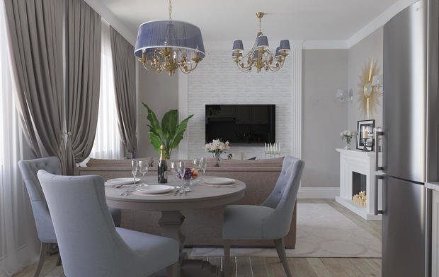 Фото из портфолио Дизайн-проект четырехкомнатной квартиры, неоклассика – фотографии дизайна интерьеров на INMYROOM