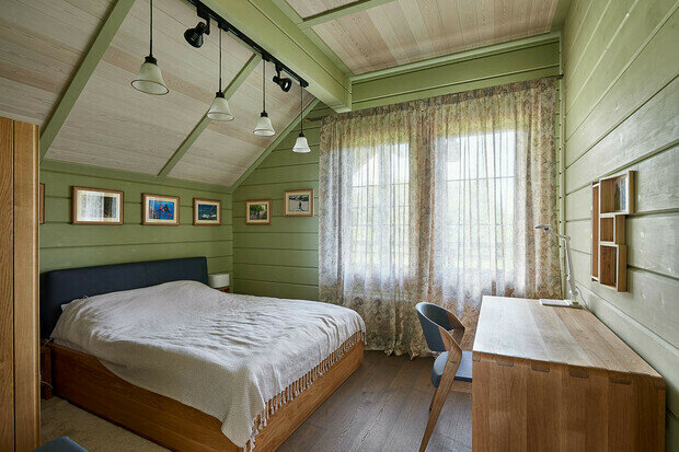 Фотография: Спальня в стиле Прованс и Кантри, Скандинавский, Дом, Проект недели, Дом и дача, Московская область, 4 и больше, Более 90 метров, Палекс – фото на INMYROOM