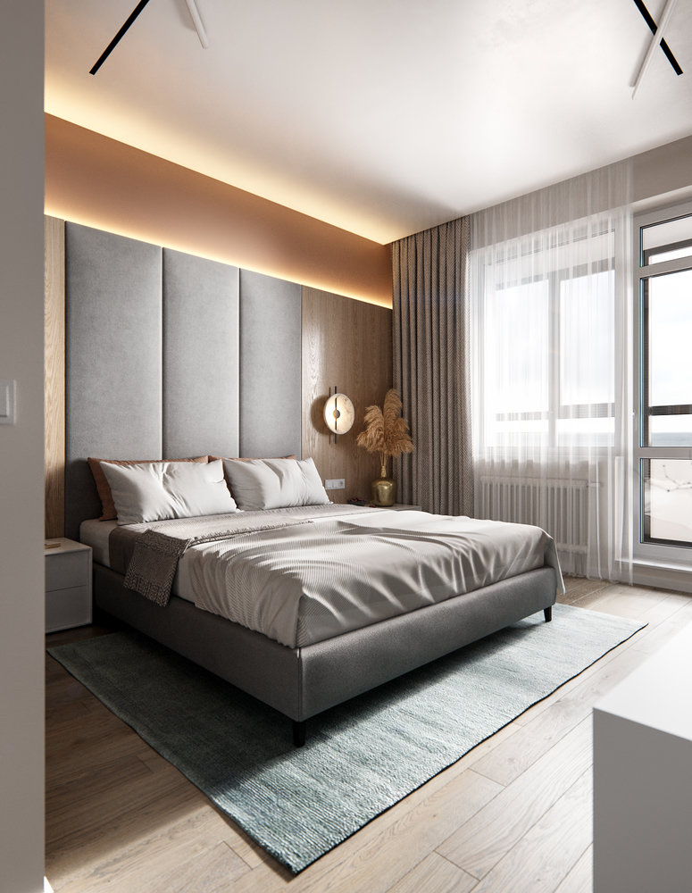 Фотография: Спальня в стиле Современный, Скандинавский, Квартира, Проект недели, Санкт-Петербург, 3 комнаты, 60-90 метров, Олег Минц – фото на INMYROOM