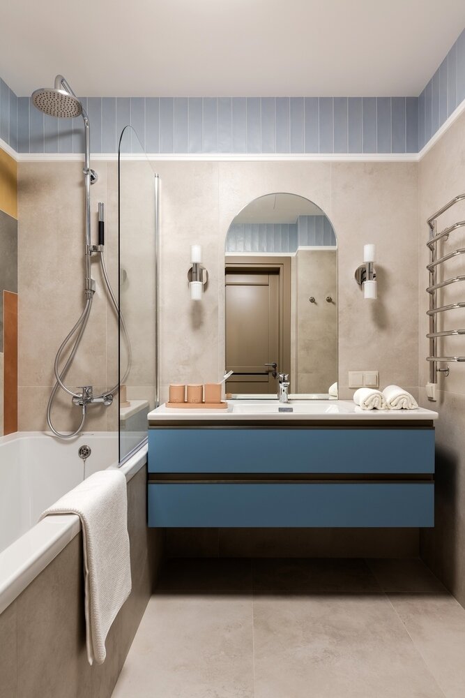 Фотография: Ванная в стиле Современный, Квартира, Проект недели, Санкт-Петербург, 3 комнаты, 60-90 метров, Олеся Парамонова – фото на INMYROOM