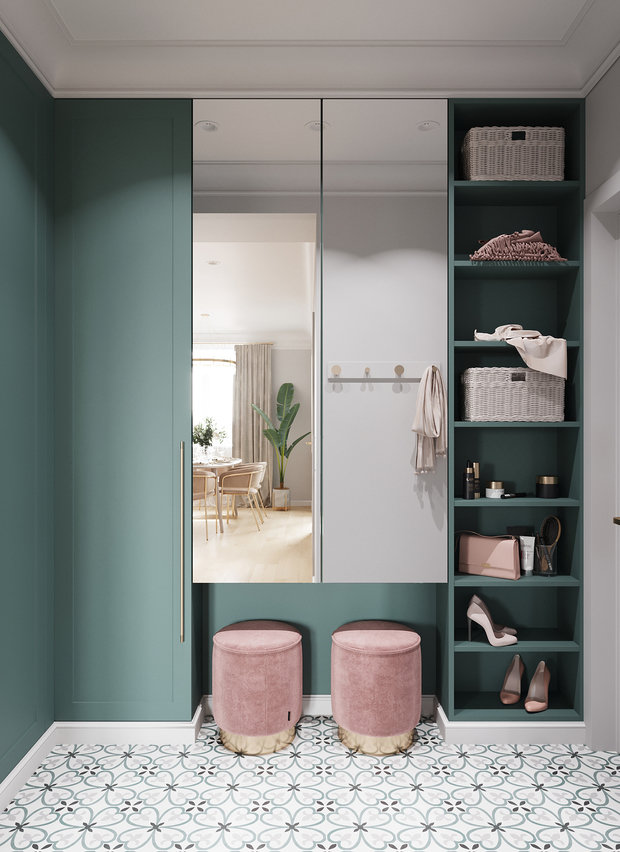 Фотография: Прихожая в стиле Современный, Квартира, Проект недели, Москва, 4 и больше, Более 90 метров, Елена Лебедева – фото на INMYROOM