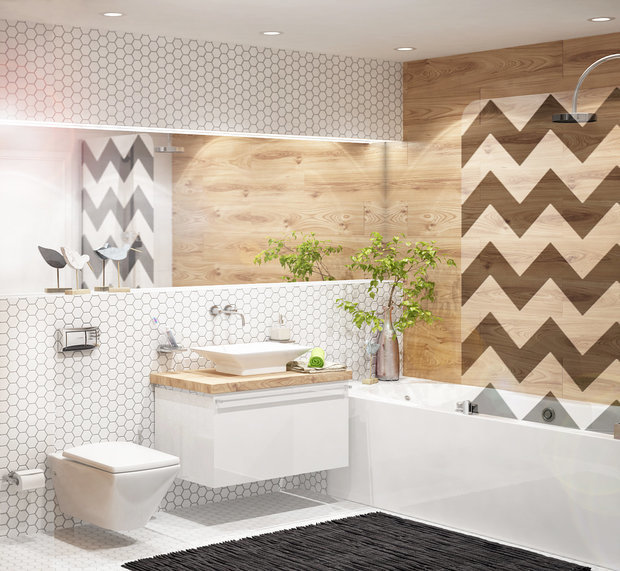 Фотография: Ванная в стиле Скандинавский, Современный, Советы, маленькая ванная комната – фото на INMYROOM